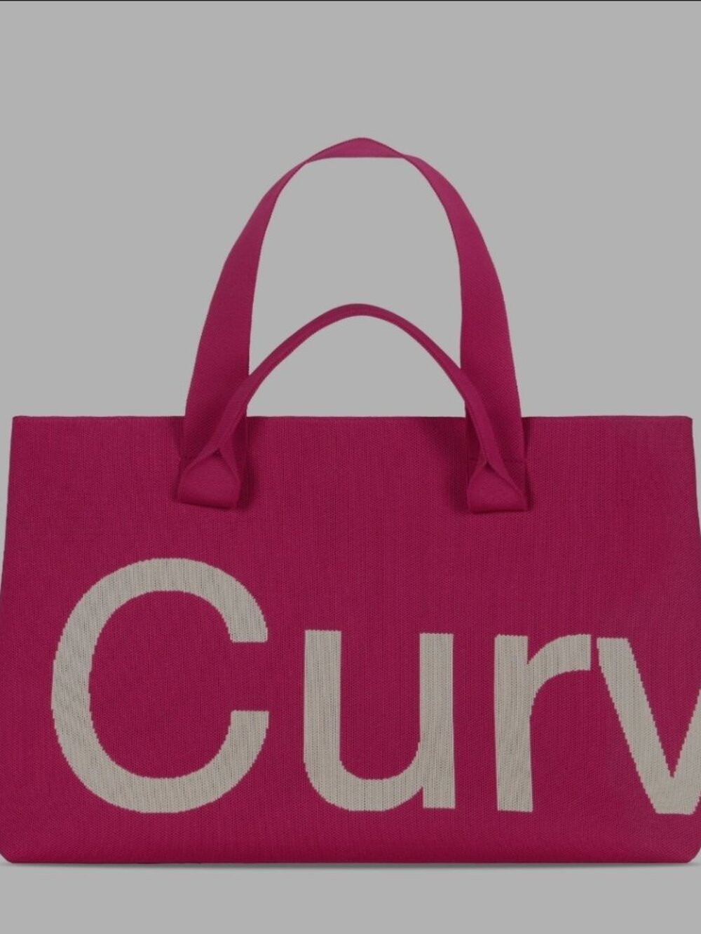 Curves Knit Tote (Raspberry) - Picture 2 of 3